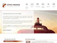 Tablet Screenshot of ethic-finance.com